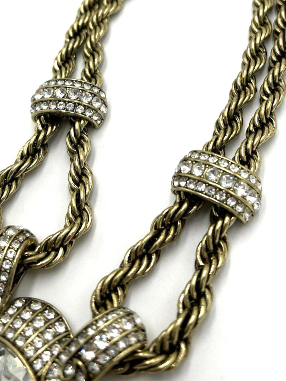 Heidi Daus Chain of Event Clear Large Crystal Chain Necklace - Picture 4 of 9